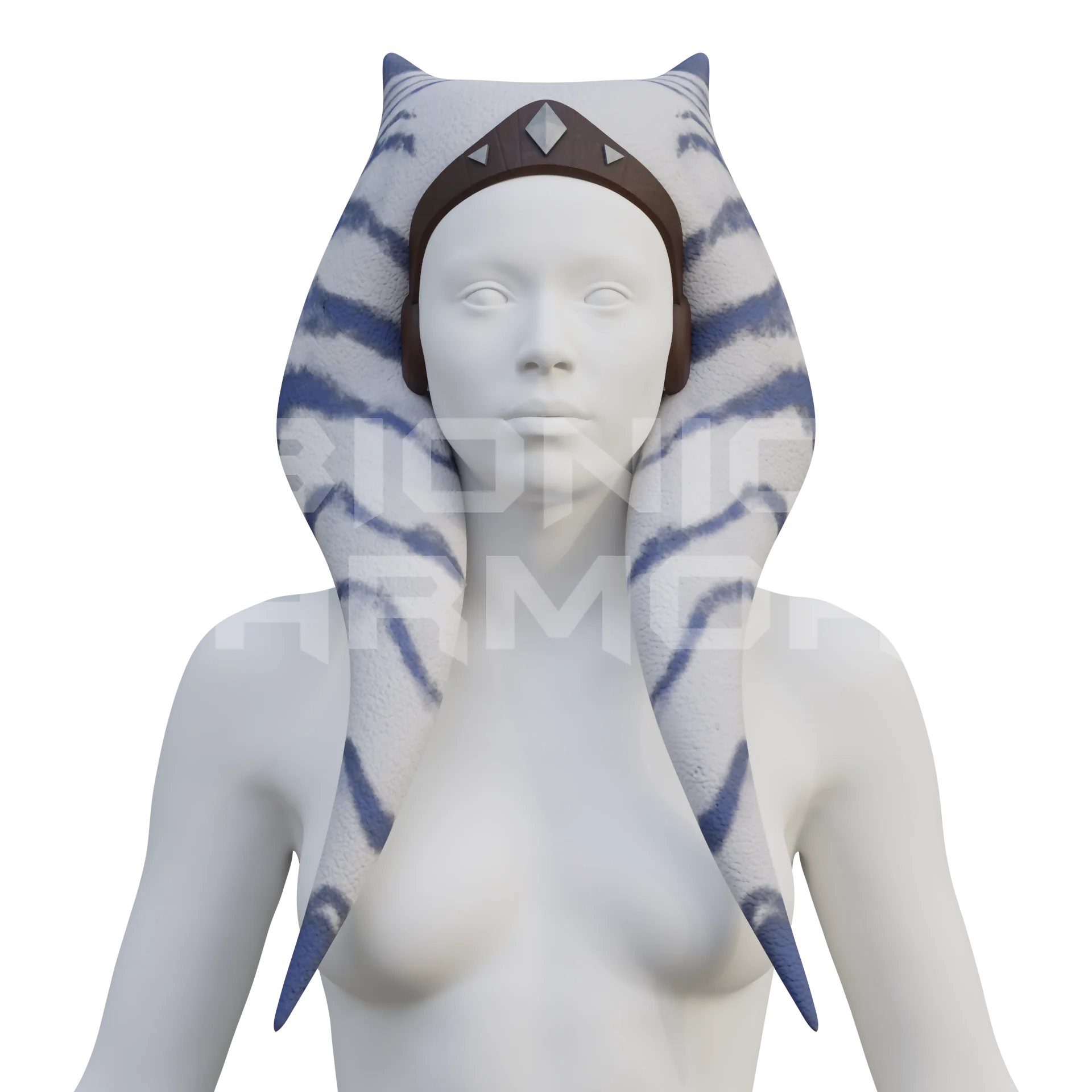 Alien Head Tails & Armor Set 3D Model