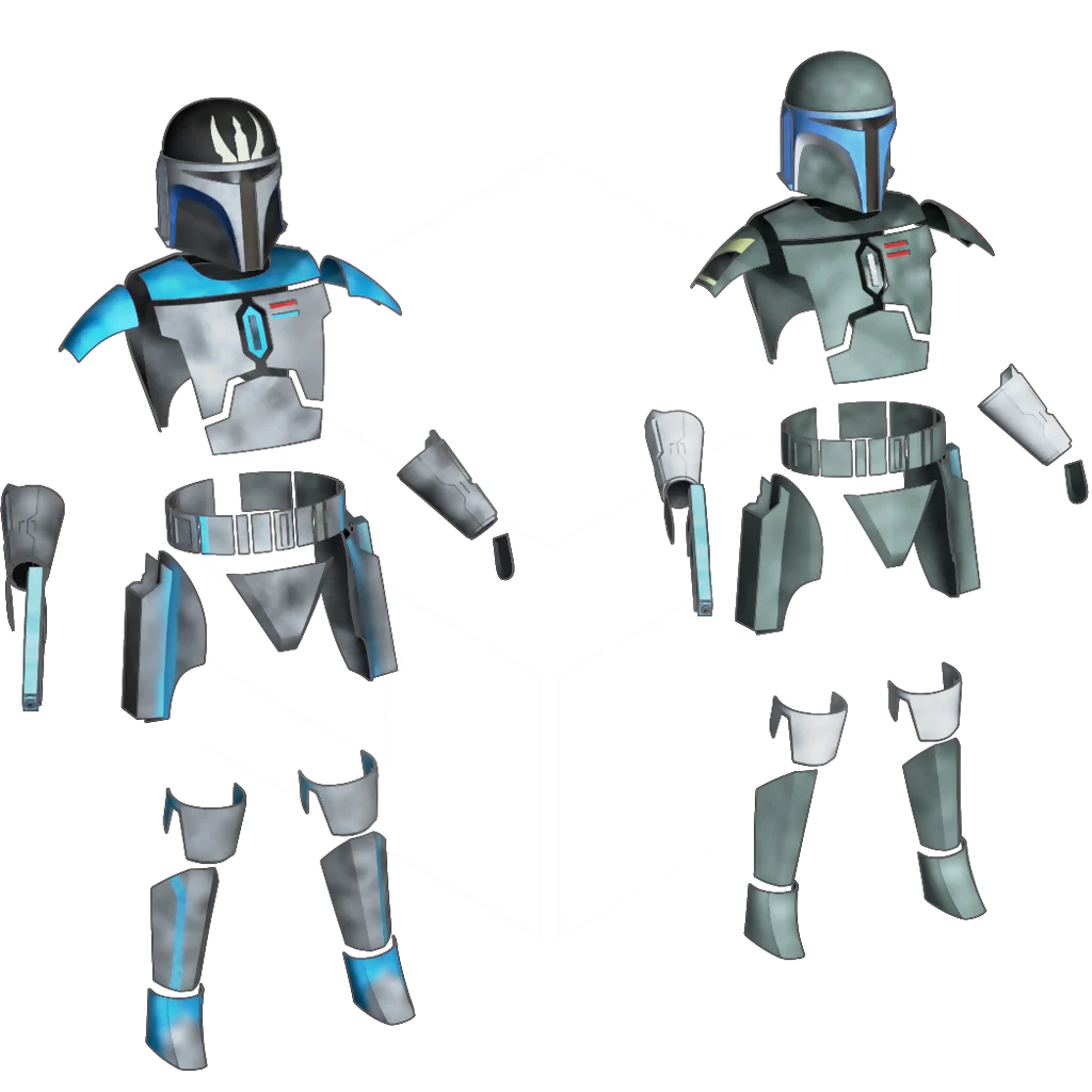Animated space hunter armor