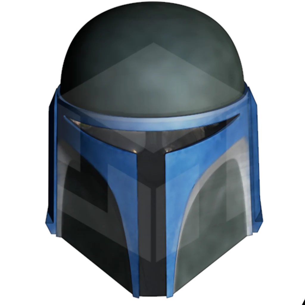 Animated space hunter helmet