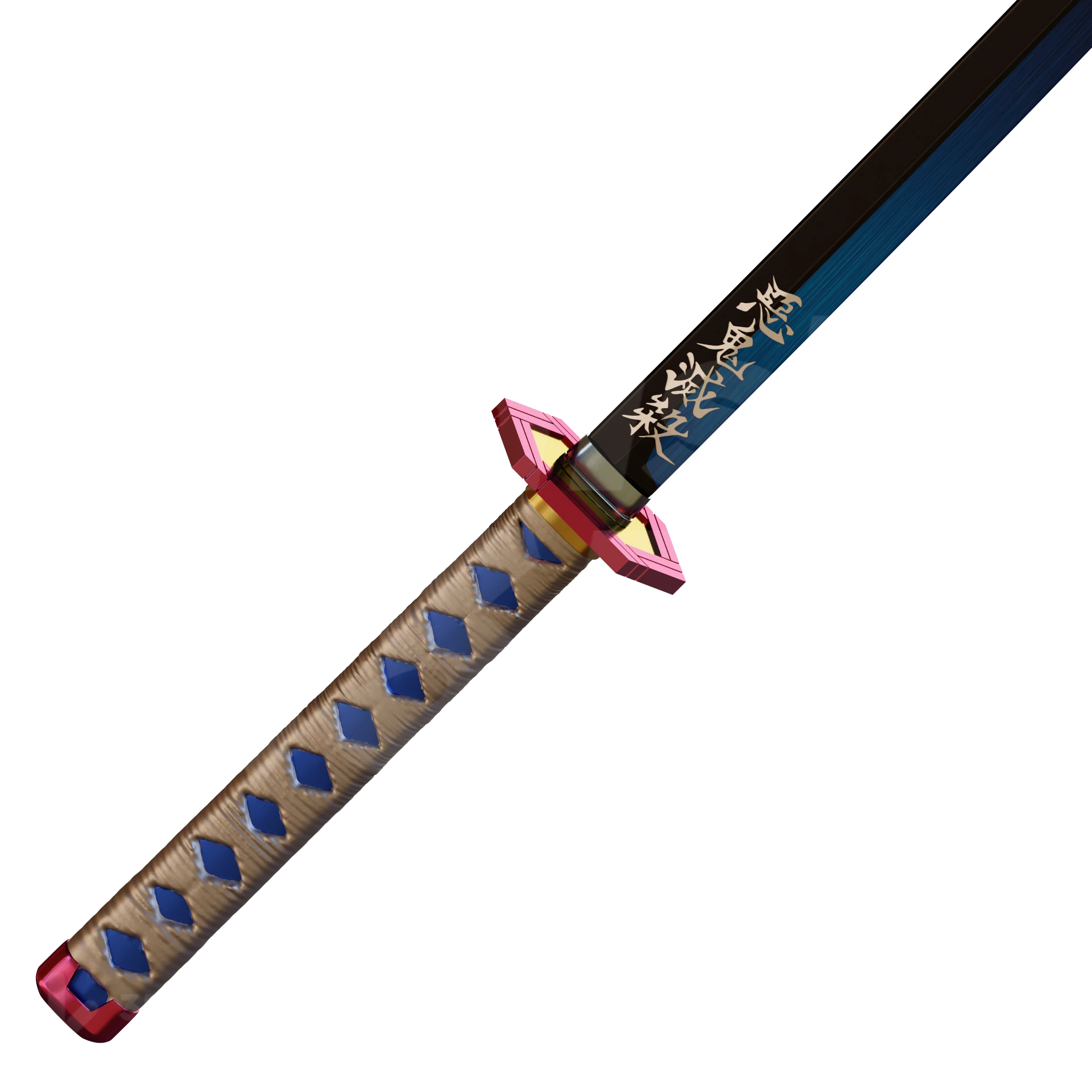 Anime Water Katana 3D Print Model