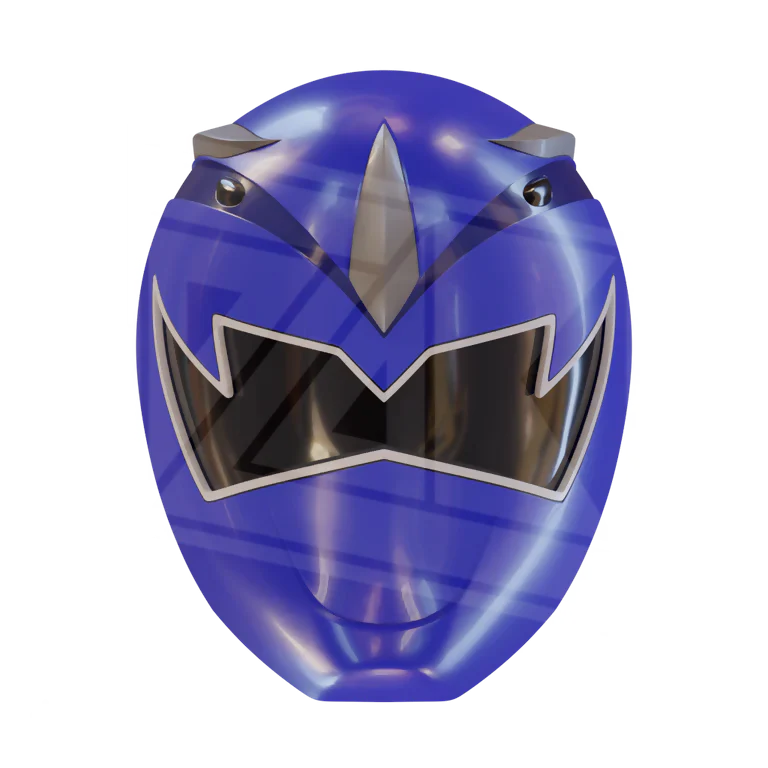 Blue Dino Ranger Helmet 3D Model
