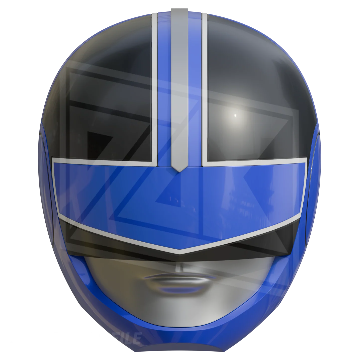 Blue Time Ranger Helmet 3D Model