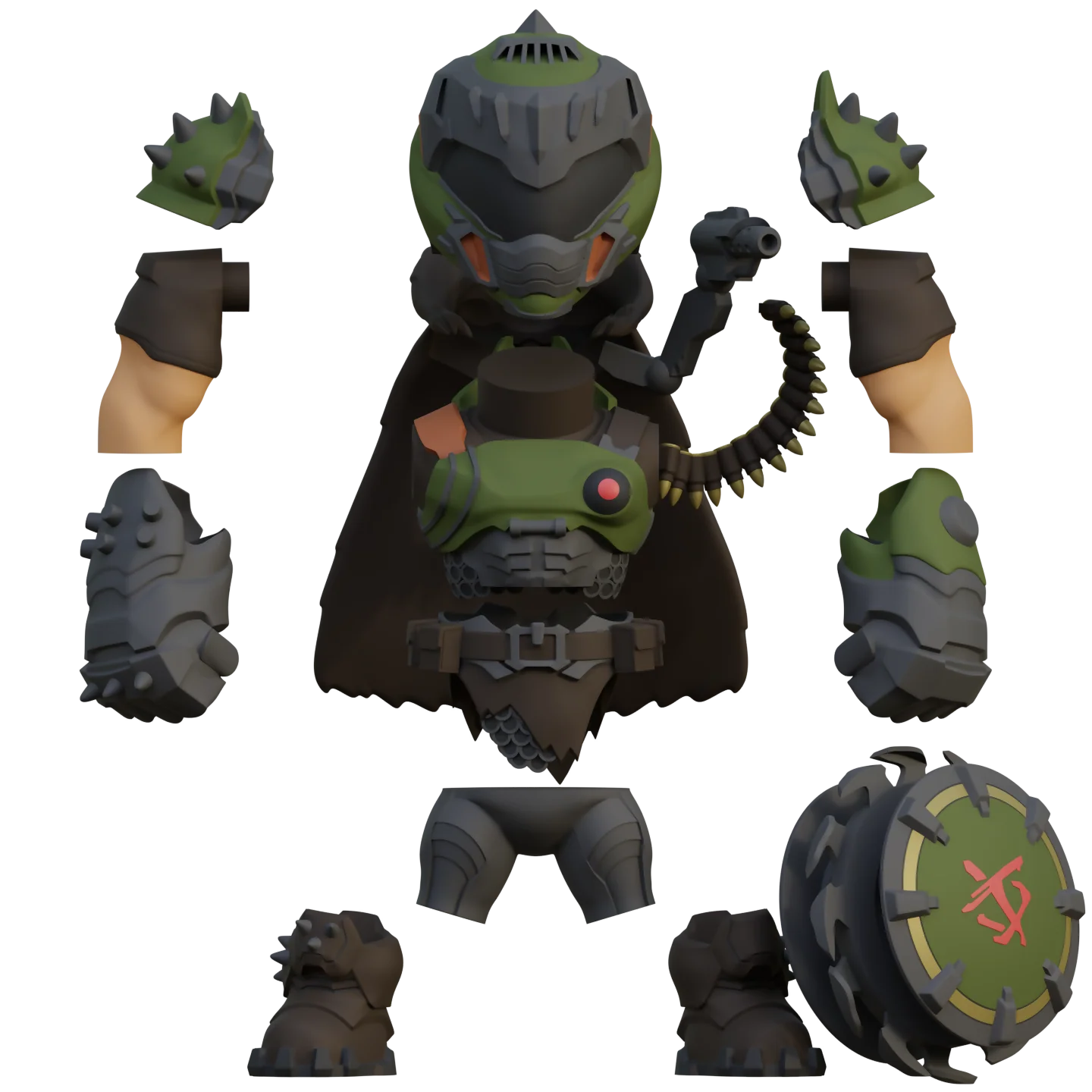 DOOM: The Dark Ages Slayer Mini Collectible Figure 3D File - Image 6