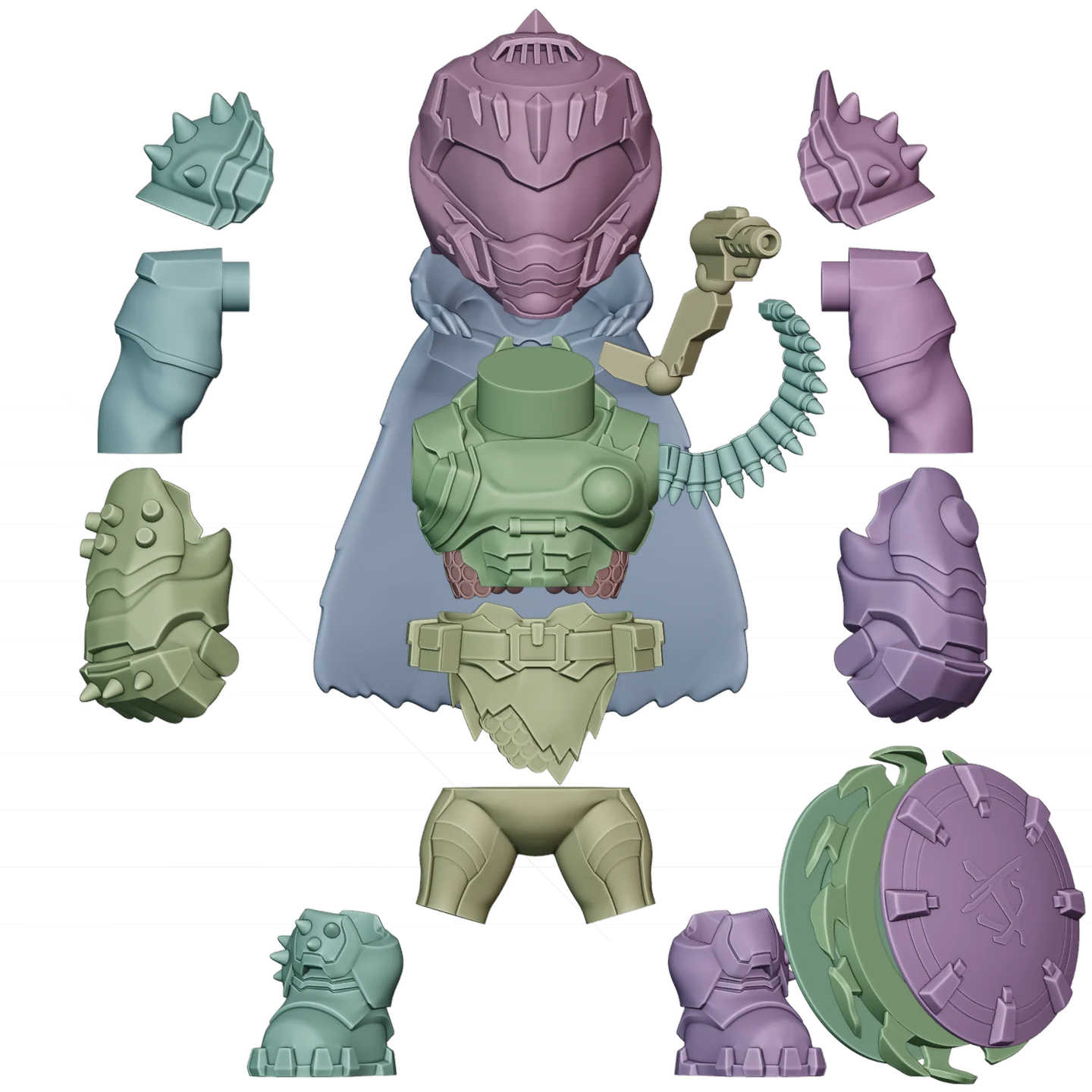 DOOM: The Dark Ages Slayer Mini Collectible Figure 3D File - Image 7
