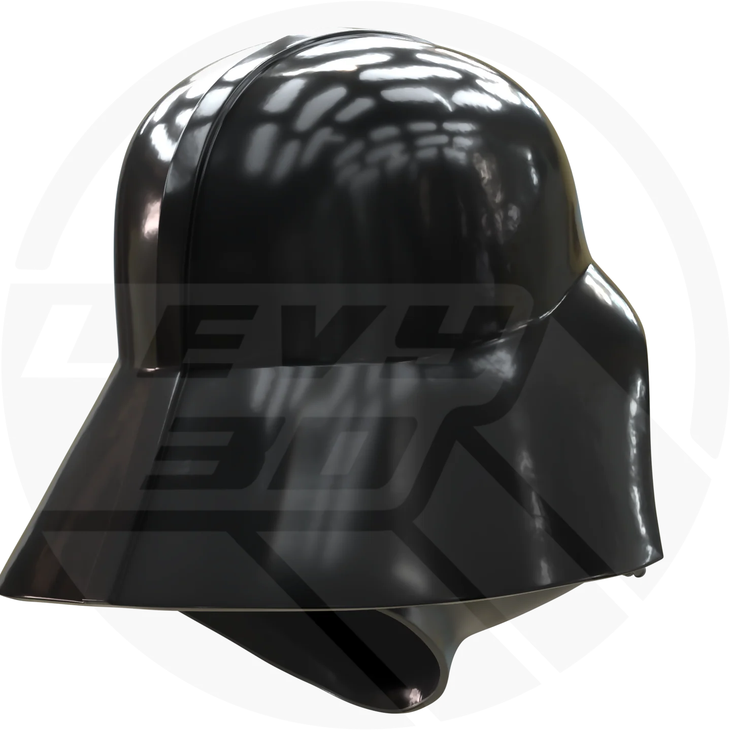 Episode 4 Black Space Villain Helmet 3D Model - Image 4