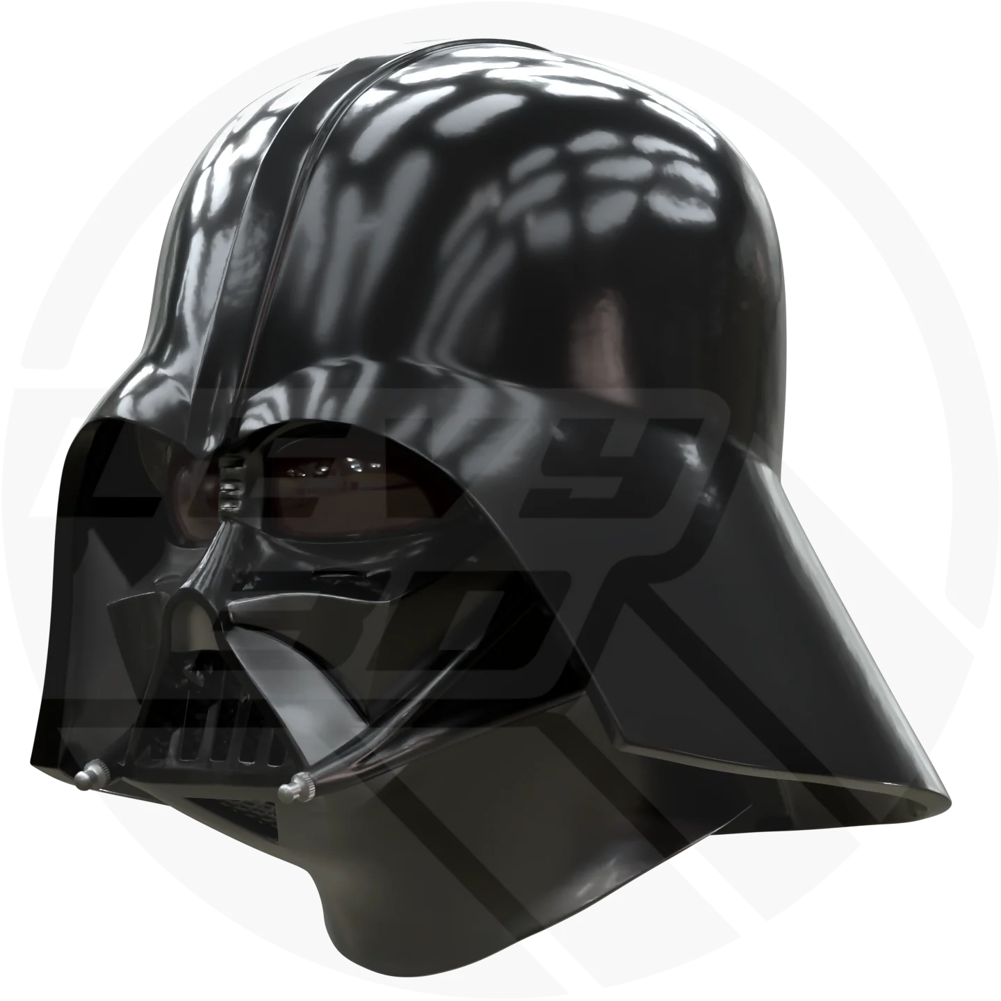Episode 4 Black Space Villain Helmet 3D Model - Image 7