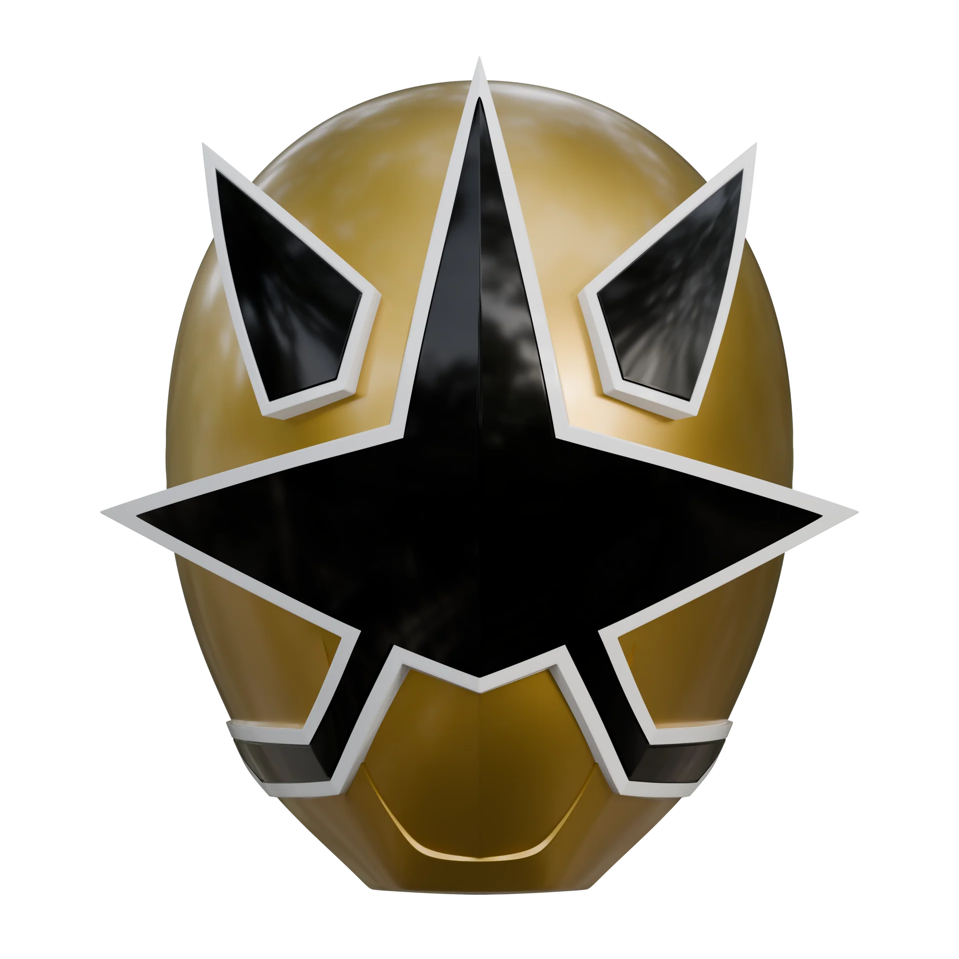 Gold Samurai Ranger Helmet 3D Model