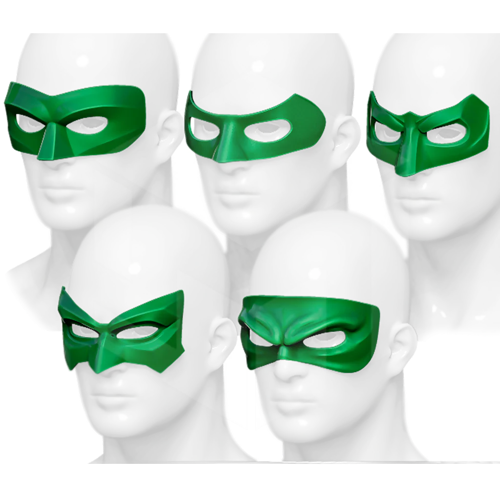 Green space warrior mask set