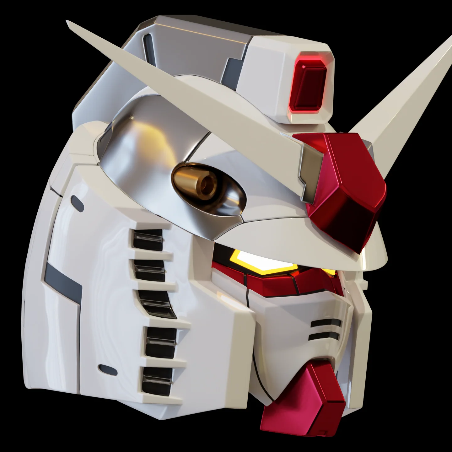 Gundam RX-78-2 Helmet 3D Print Model - Image 3