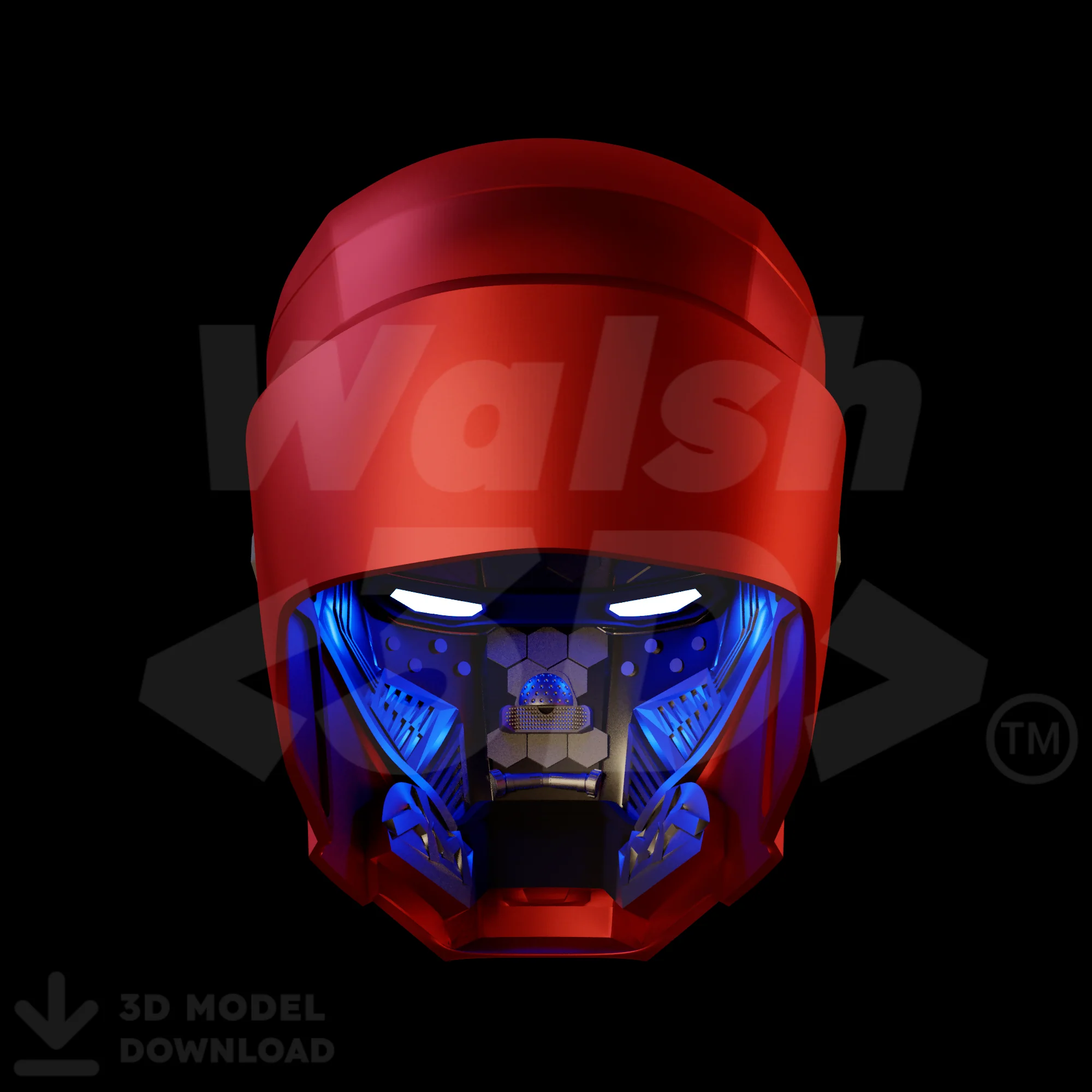 Mark 35 / 36 Red Snapper / Peacemaker Helmet 3D Print Model - Image 6