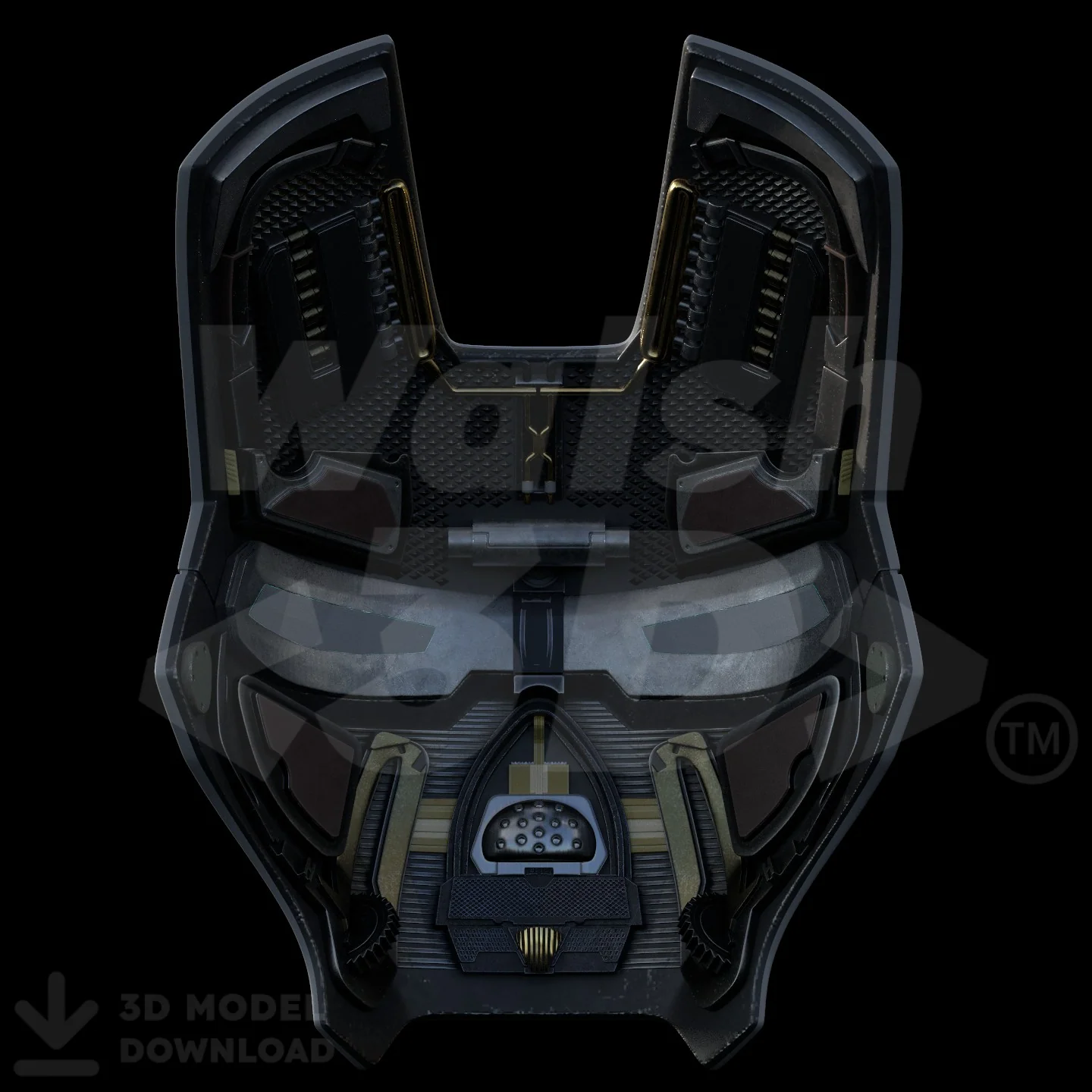Motorized Mark 2 V4 Helmet 3D Print Model - Image 3