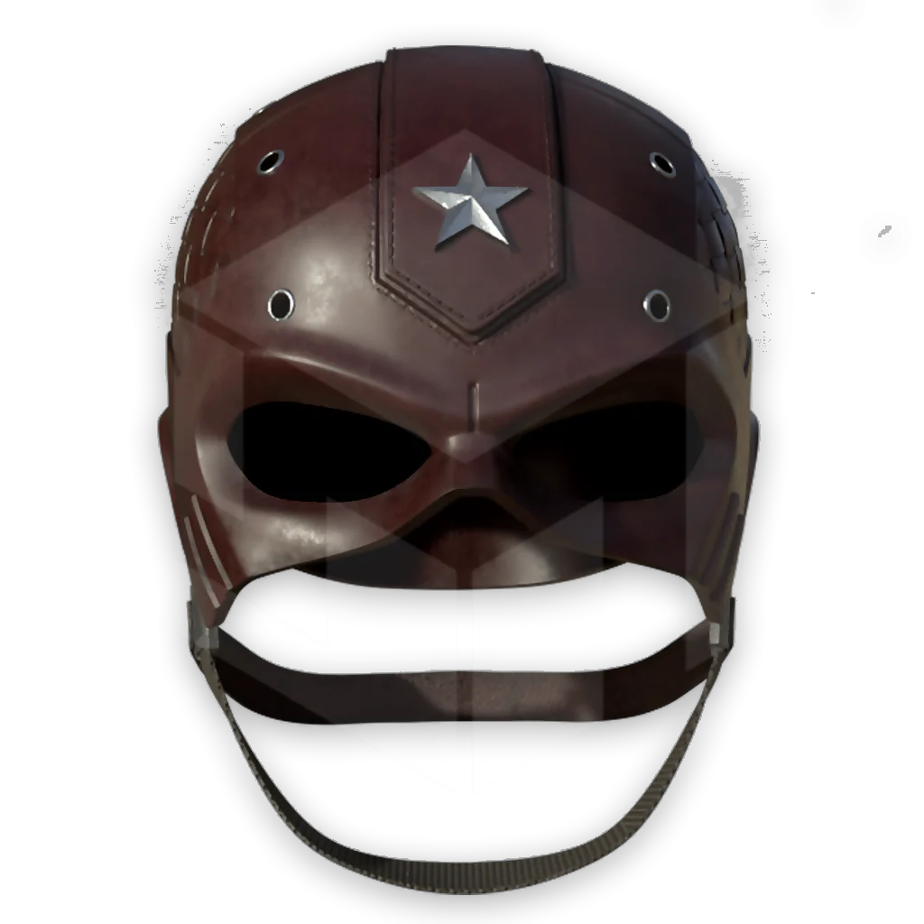 Red warrior helmet