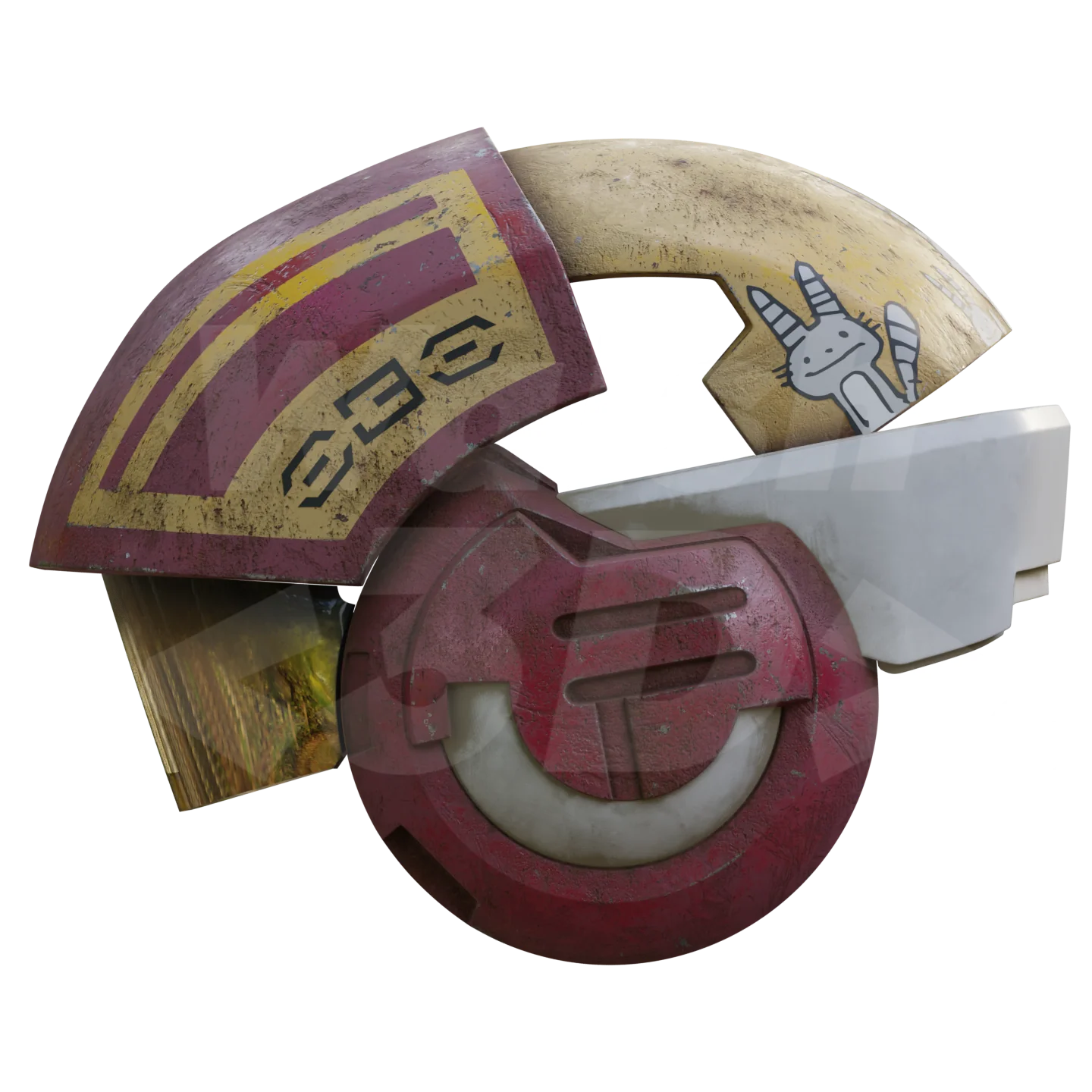 Space Speeder Bike Helmet 3D Print Model
